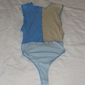 Blue & White Bodysuit